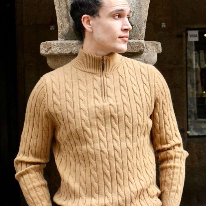 Jersey cremallera trenzado