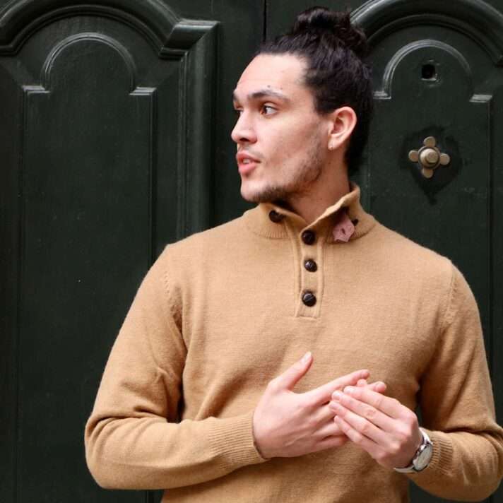 Jersey botones solapa ante