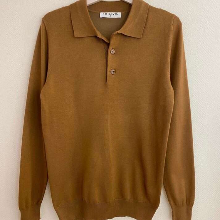 Jersey punto botones - Chocolate