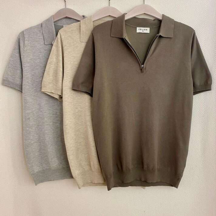 Jersey manga corta cremallera